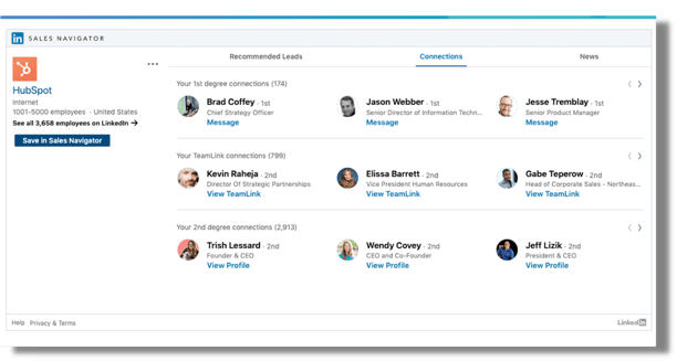 connections Sales Navigator